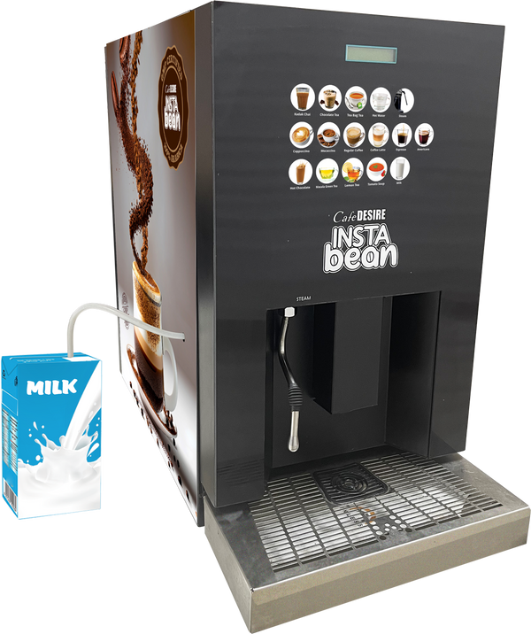 Insta Bean Coffee Vending Machine | Made with Fresh Milk | 16 Options