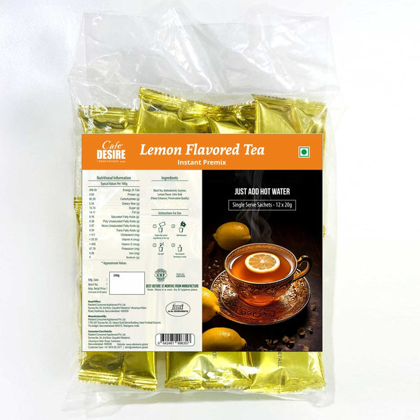 Lemon Tea Single Serve Sachets - Pack of 12 (240g)